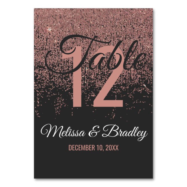 De Table Rose Parties scintillant Or Éclabouille les numéro (Par défaut)