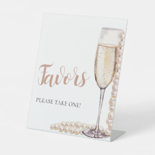 De Table Signe des perles roses et du Prosecco Champagne Fa