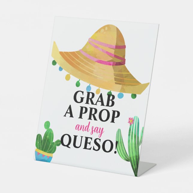 De Table Signe Fiesta Photo Booth Prenez Une Prop Et Dites  (Recto)