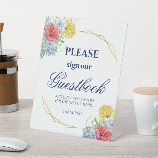 De Table Signe fleur sauvage Bouquet d'aquarelle