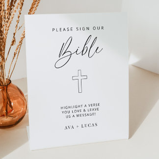 De Table Signe minimaliste Notre Bible Mariage Signe du liv
