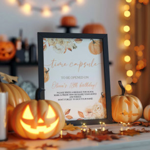 De Table Signe Petit Citrouille Premier Anniversaire Heure 