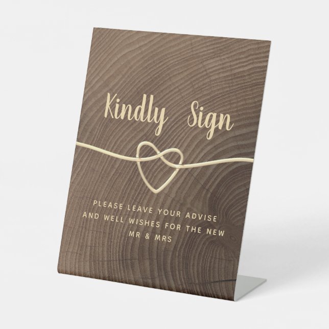 De Table SIGNE PIÉTONNE Mariage Rustique (Recto)