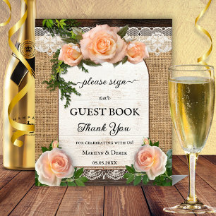 De Table SIGNE PIÉTONNE Mariage rustique Rose