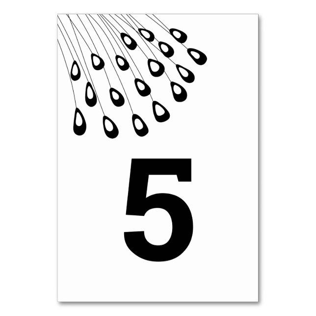 De Table Stylisé Peacock Mariage moderne Tableau Numéro Car (Par défaut)