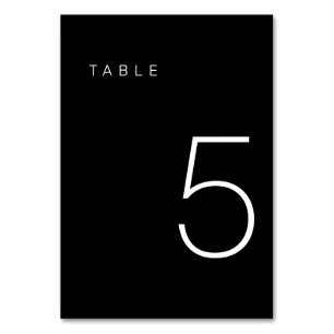 De Table Tableau minimaliste moderne noir et blanc Numéro 5