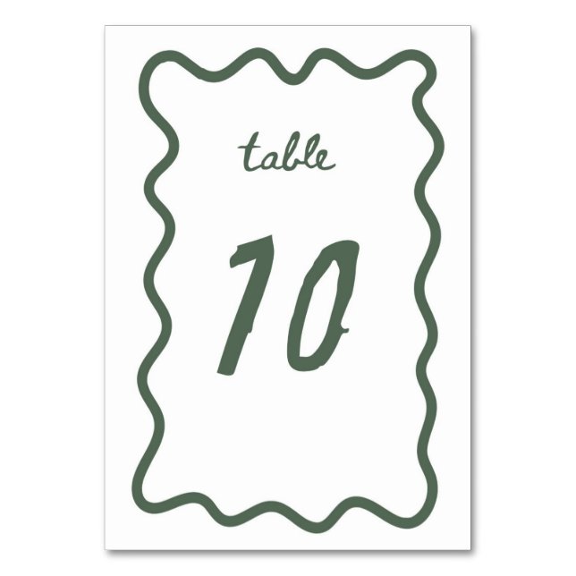 De Table Tableau numéro 10 (Par défaut)