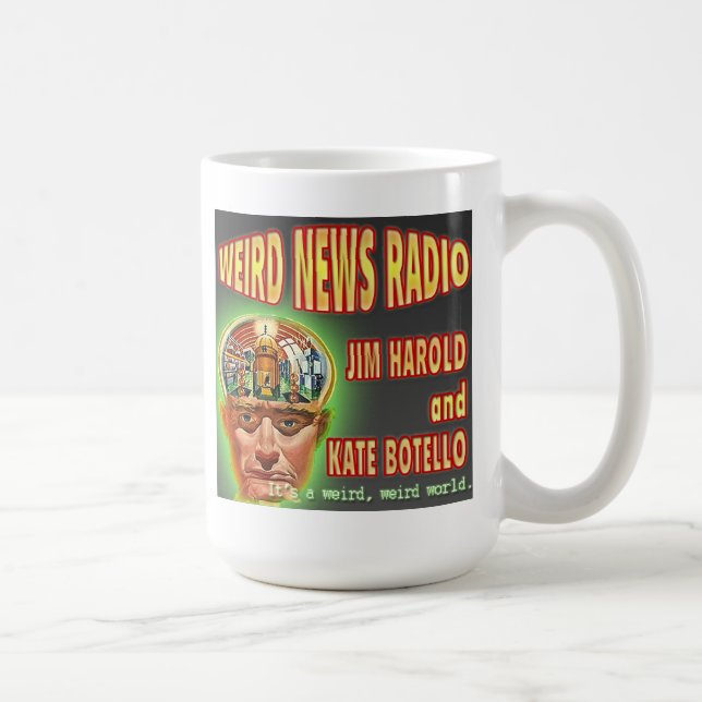 De tasse étrange de logo de radio de nouvelles (Droite)