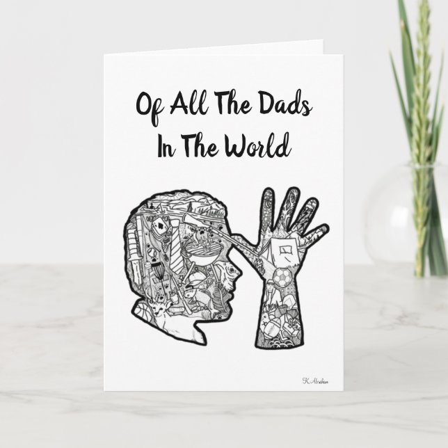 De tous les papas dans le monde ASL Cartes de voeu (Devant)
