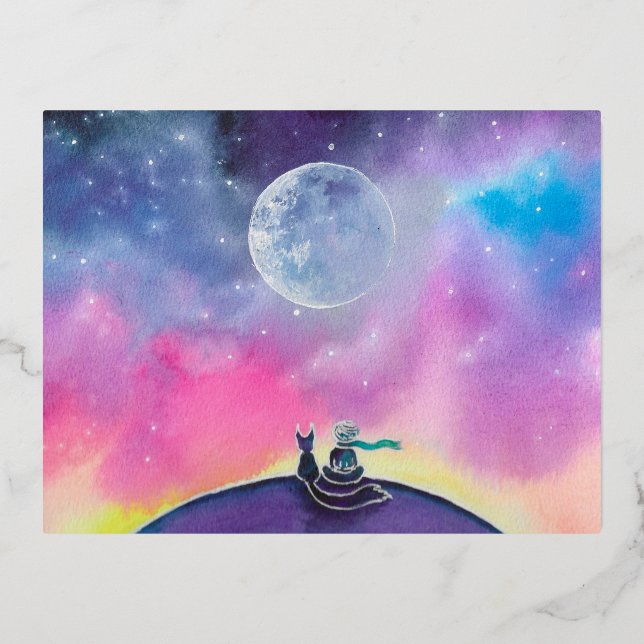 De Vacances En Aluminium Carte postale du petit prince (Recto)