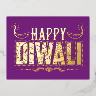 De Vacances En Aluminium Carte postale Joyeux Diwali