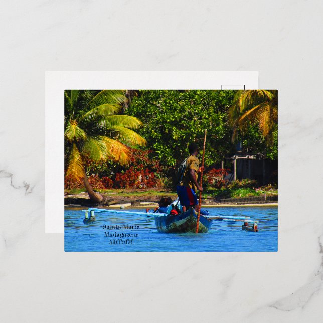 De Vacances En Aluminium Carte postale Madagascar (Recto/Verso)