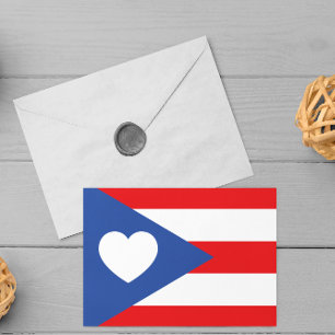 De Vacances En Aluminium Carte postale Porto Rico Flag