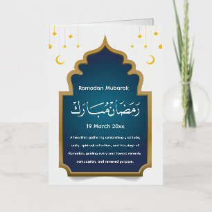 De Vacances Métallisée Carte Couper Eid Mubarak
