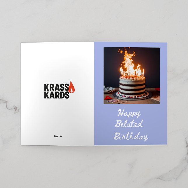 De Vacances Métallisée Carte d'anniversaire tardive (Mise à l'extérieur)