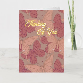 De Vacances Métallisée Carte Papillon Art Nouveau (Foil)