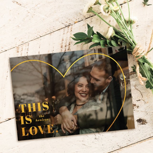 De Vacances Métallisée C'est l'Amour. Carte Heart Valentine's Day - Foil (Créateur téléchargé)