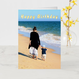De Vacances Métallisée Créez votre propre carte d'anniversaire photo avec