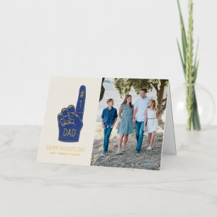 De Vacances Métallisée Phuile #1 Papa Foam Fête des pères Carte photo