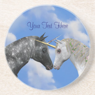 De Verre En Grès Baiser Unicornes Imaginaire Cheval Boire Dessous d