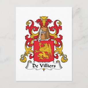 De Villiers Family Crest Postcard