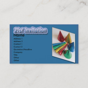 De Visite 21e carte d'invitation anniversaire