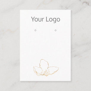 De Visite Ajouter Votre Logo Gold Floral Earche Carte d'affi