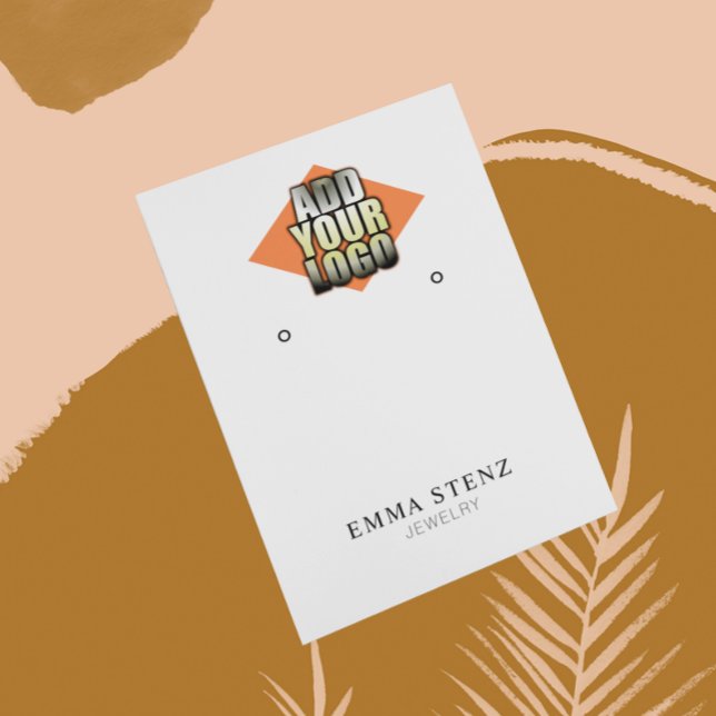 De Visite Ajouter Votre Logo Porte-Bijoux Carte d'Affichage (Créateur téléchargé)