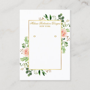 De Visite Aquarelle rose Roses Or Eros Carte d'affichage