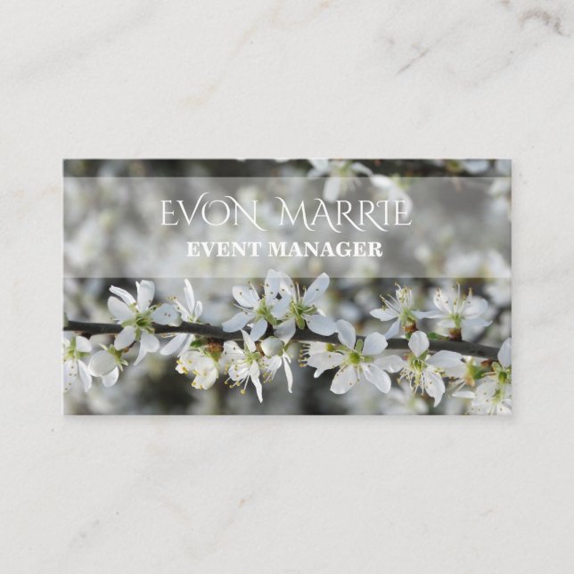 De Visite Belle carte d'affaires fleurie (Devant)