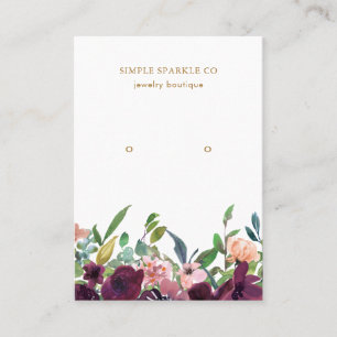 De Visite Belle carte d'affichage à oreilles florales violet