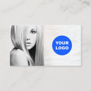 De Visite Bois blanc Ajouter Logo Salon Carte photo