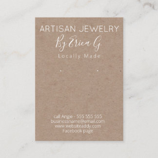 De Visite Boucles d'oreilles artisanales Kraft Bijoux Carte 