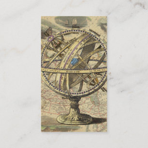 De Visite Boussole nautique vintage et carte