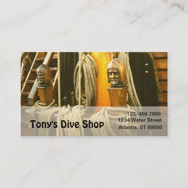 De Visite Bus. Carte - Capstans en bois (Devant)