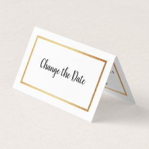 De Visite Calendrier Gold Moderne Changer la carte Date