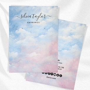 De Visite Calligraphie Blue Sky Clouds Écouter la carte d'af