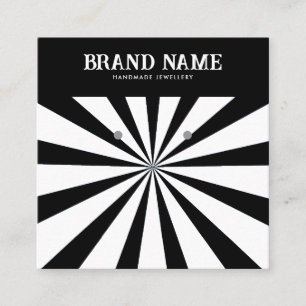 De Visite Carré Carte d'affichage Gras Black Sun Modern Earrings