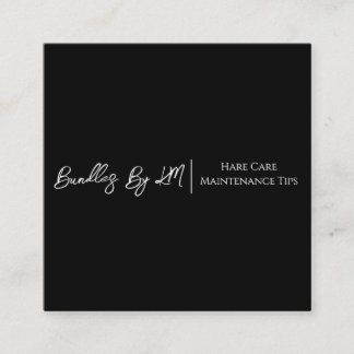 De Visite Carré Carte d'entretien groupée minimaliste pour coiffur