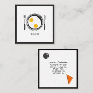 De Visite Carré carte flyer petit-déjeuner communautaire
