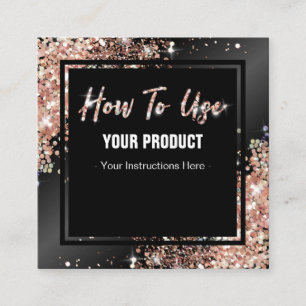 De Visite Carré Comment utiliser la carte d'instruction brillante 