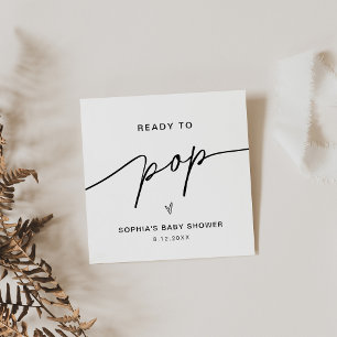 De Visite Carré EVERLEIGH Prêt À Pop Popcorn Carte Favour