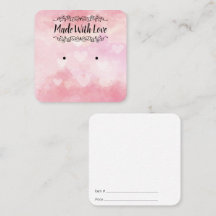 Fabriqué Avec Carte D'Écoute Amoureuse, Coeurs Aqu