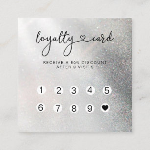 De Visite Carré Parties scintillant Loyauté 10 clous Lashes Carte