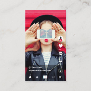 De Visite Carte à puce TikTok Influencer