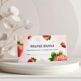 De Visite Carte à rabat Baby shower fraise