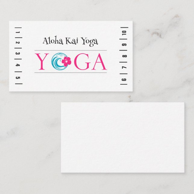 De Visite Carte Aloha Kai Yoga Punch (Devant / Derrière)