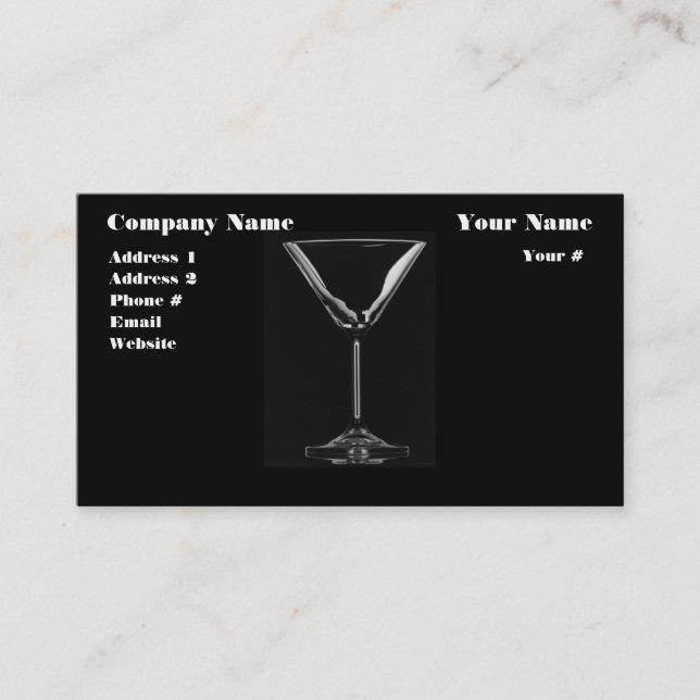 De Visite Carte Bar/Boisson (Devant)