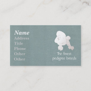 De Visite Carte Biz Poodle Toy