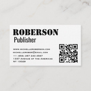 De Visite Carte blanche traditionnelle simple avec le code